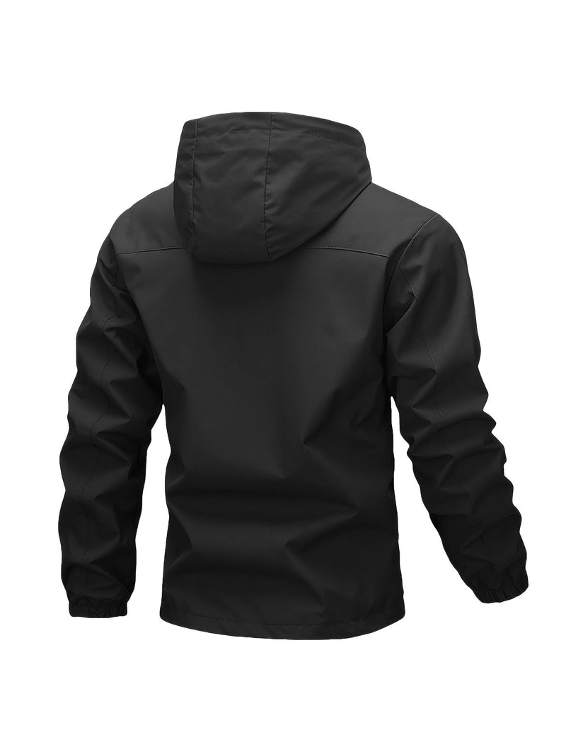 Men's Outdoor Jacket for Spring and Autumn – Windproof Hooded Jacket for Outdoor Activities