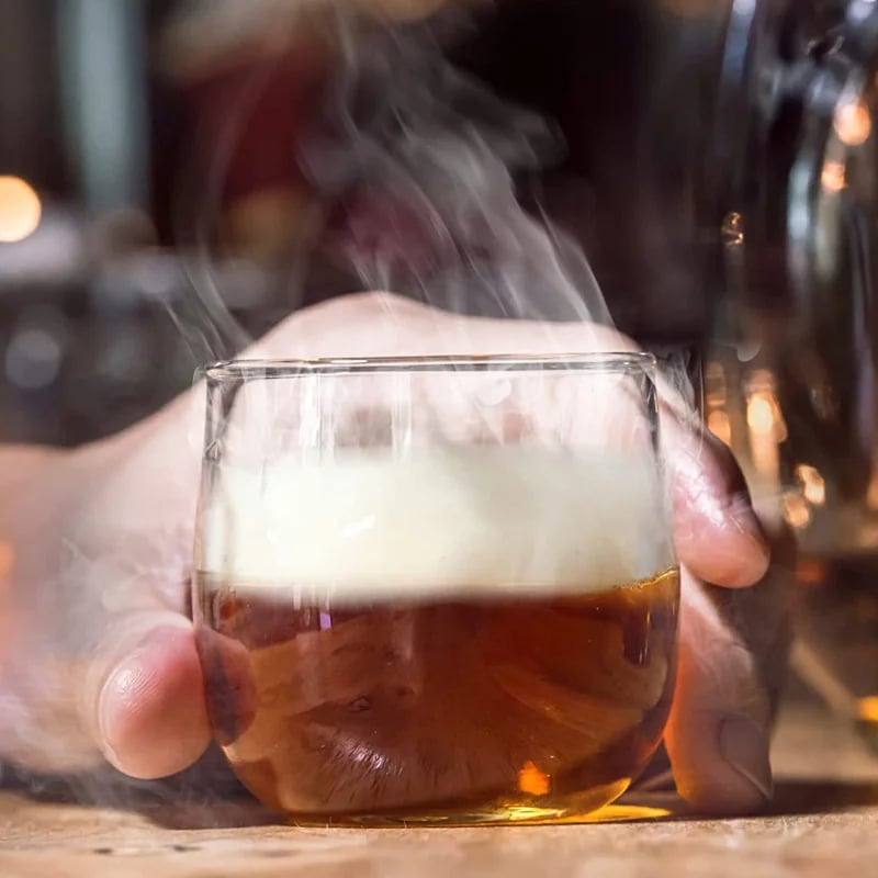 Wooden Cocktail Smoker Kit for Whisky, Drinks and Food Infusion