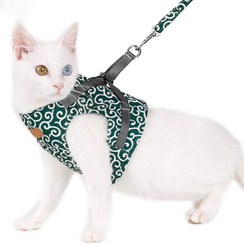 Cat Harness and Leash Set with Adjustable Straps and Mesh Padding