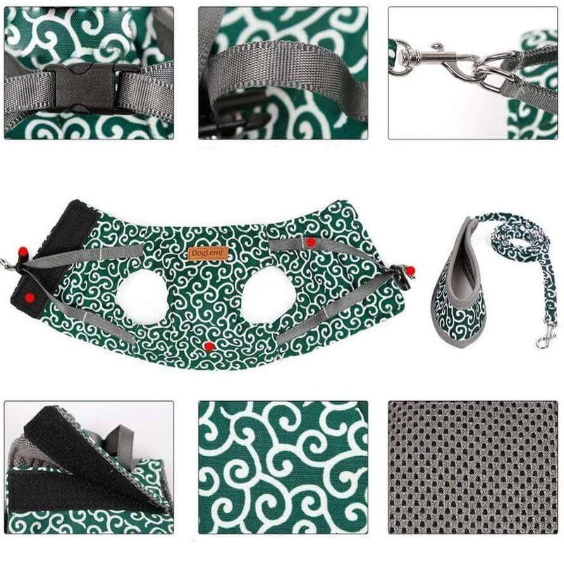 Cat Harness and Leash Set with Adjustable Straps and Mesh Padding