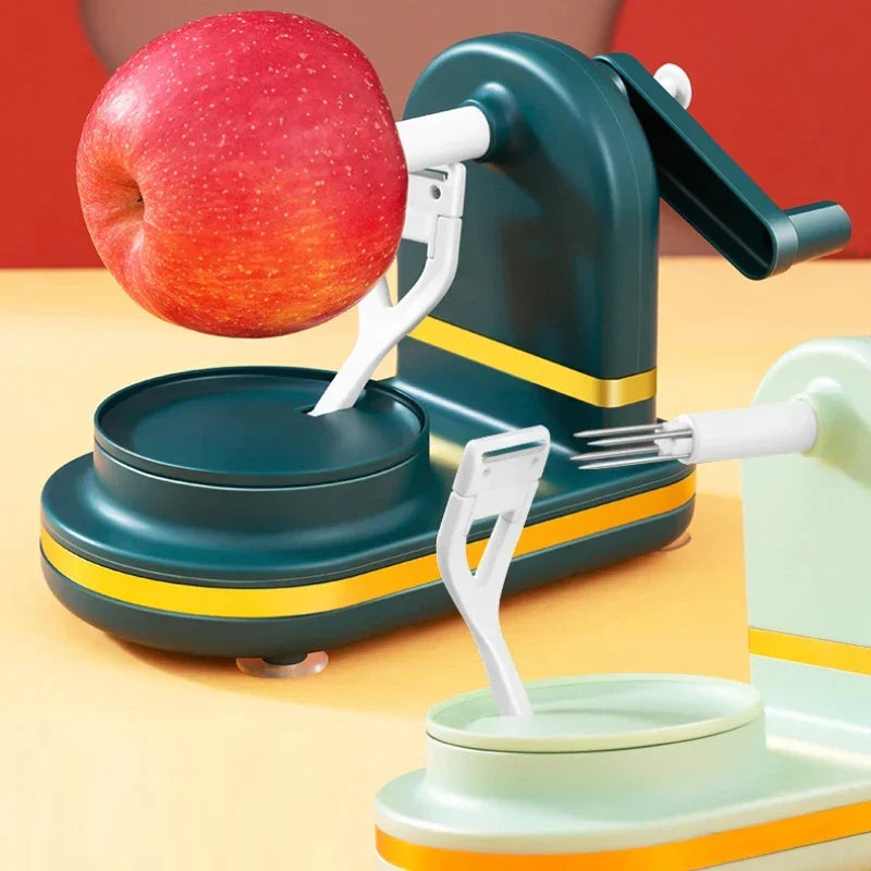 Manual Fruit and Vegetable Peeler Slicer with Rotary Handle