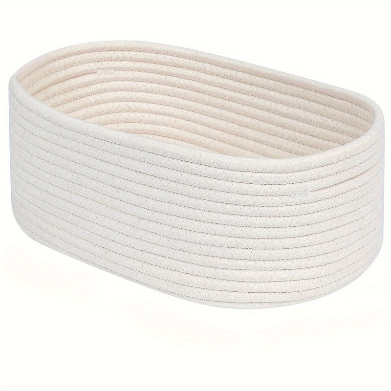 Modern Woven Storage Basket for Wardrobe and Desk – Compact and Stylish Design