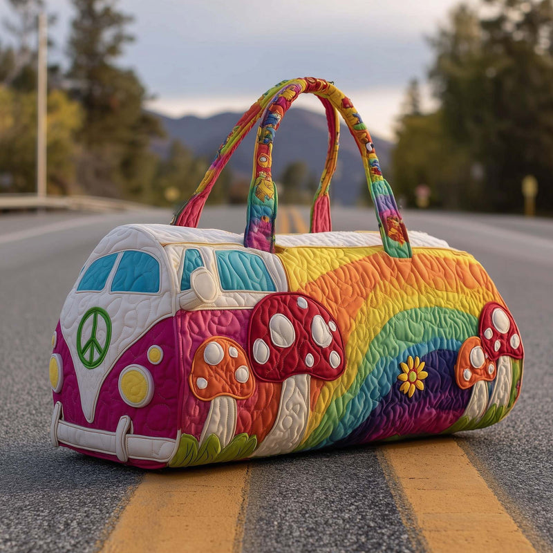 Colourful Boho Patchwork Travel Duffel Bag