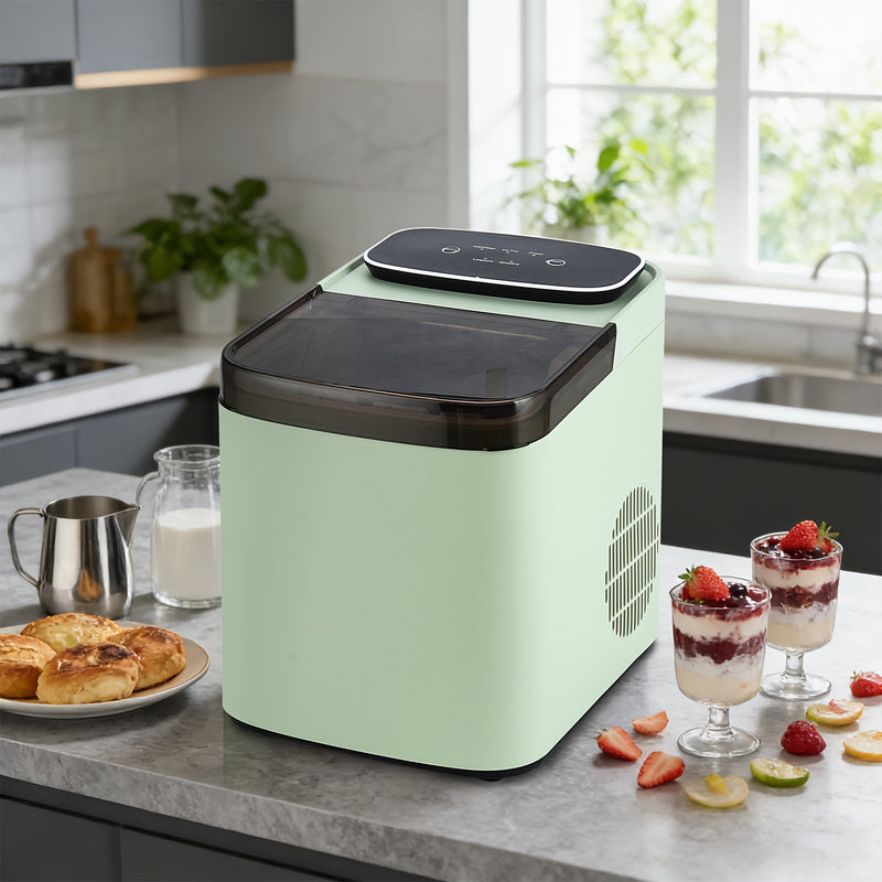 Self-Cleaning Ice Cube Maker with Two Ice Cube Sizes for Daily Use