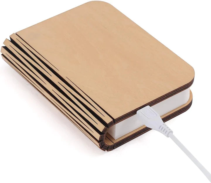 Foldable Book-Shaped LED Lamp with Rechargeable Battery