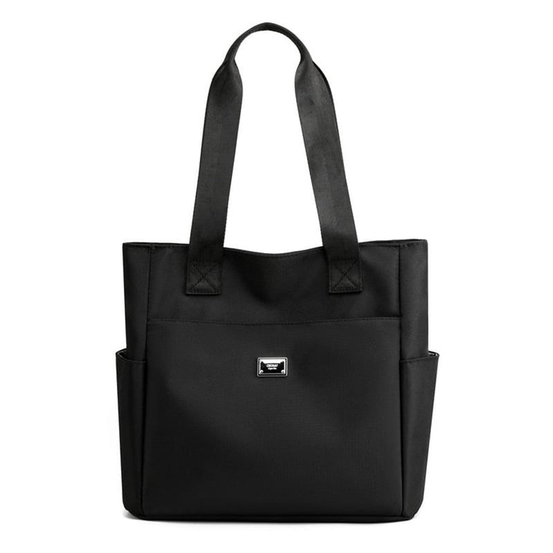 Women’s Large Nylon Tote Bag with Multiple Pockets and Adjustable Straps