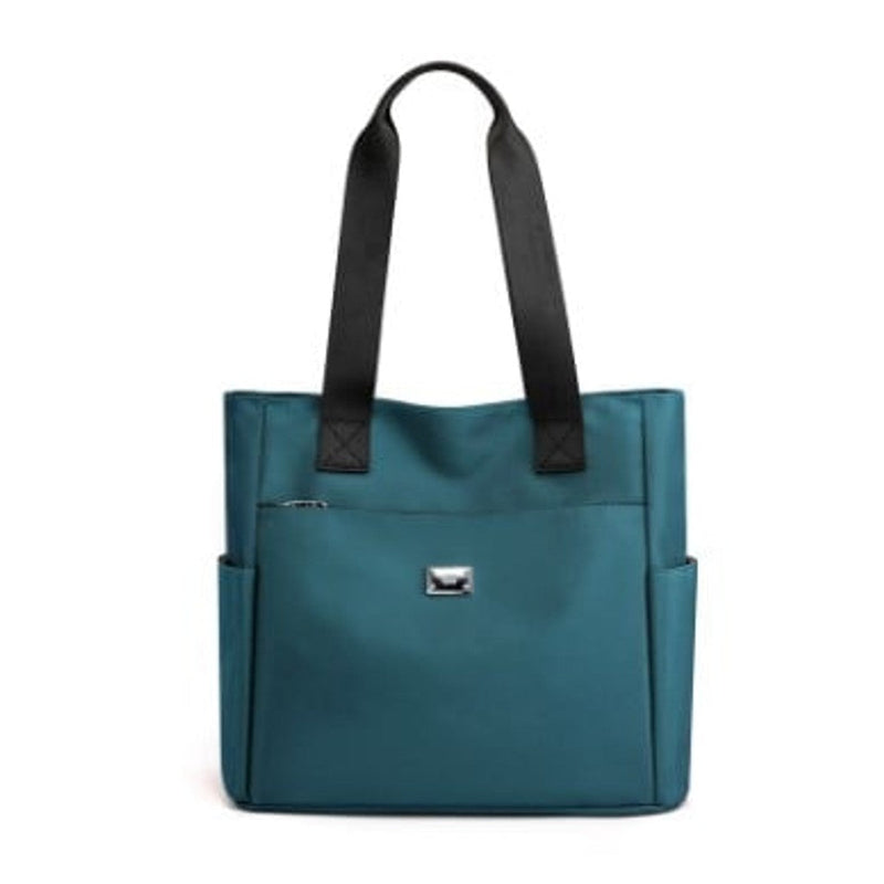 Women’s Large Nylon Tote Bag with Multiple Pockets and Adjustable Straps