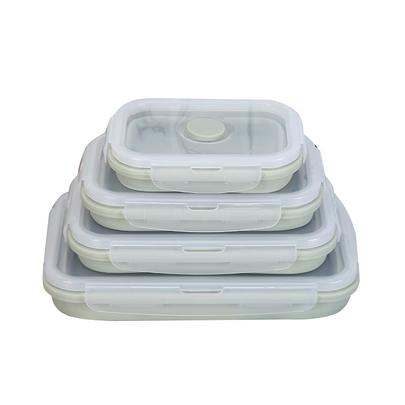 Collapsible Food Storage Containers with Airtight Snap-Lock Lids