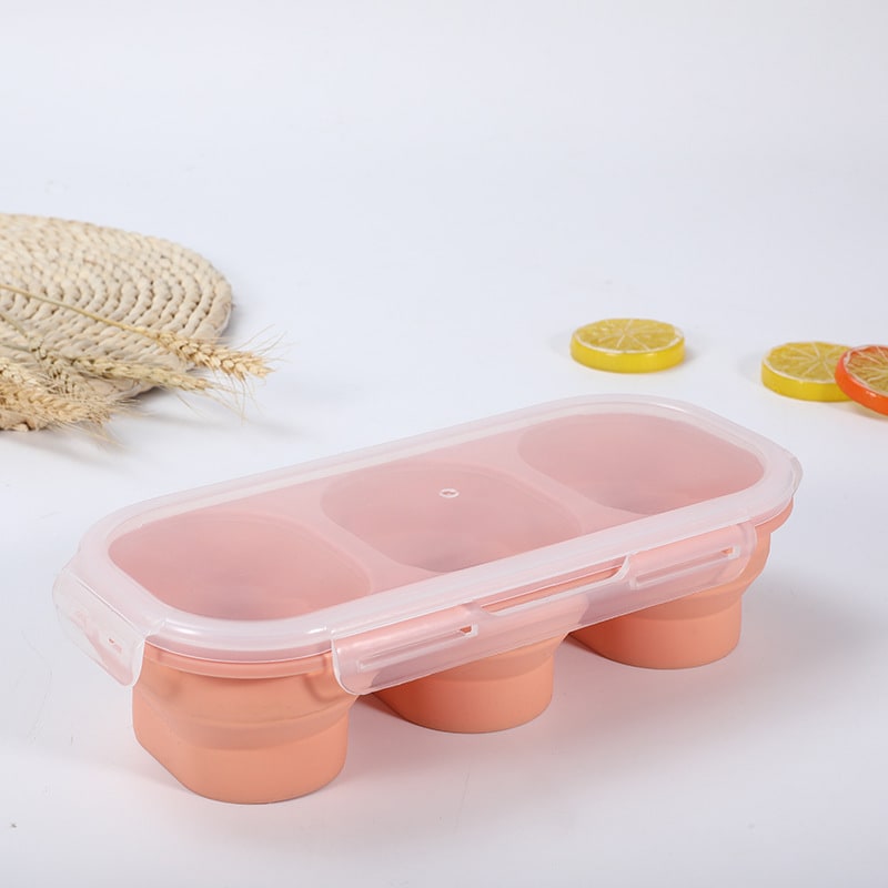 Collapsible Food Storage Containers with Airtight Snap-Lock Lids