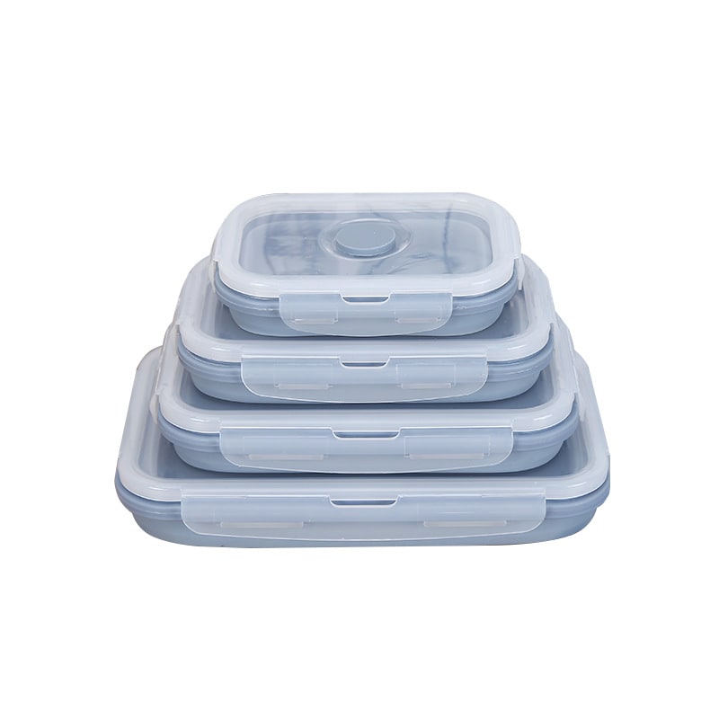 Collapsible Food Storage Containers with Airtight Snap-Lock Lids