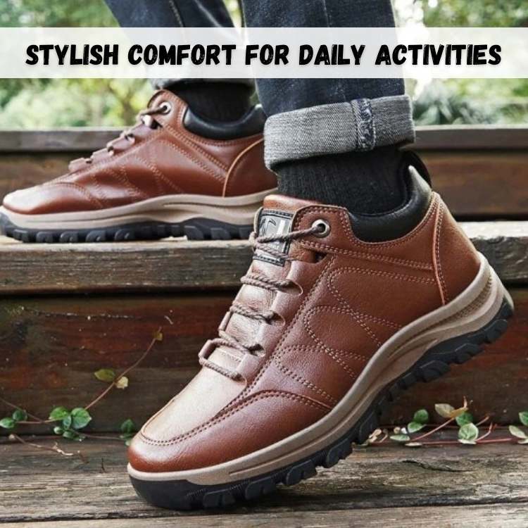 Orthopedic Hiking Shoes Men's Orthopaedic Walking Footwear with Cushioned Grip