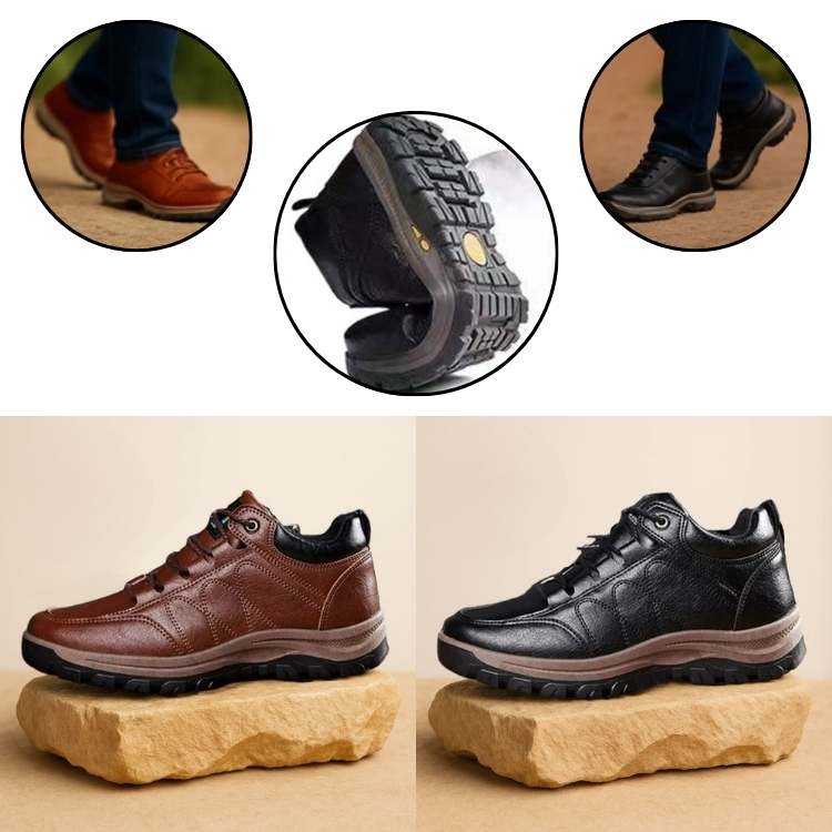 Orthopedic Hiking Shoes Men's Orthopaedic Walking Footwear with Cushioned Grip