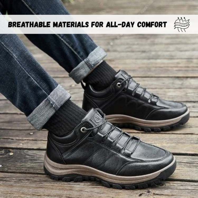Orthopedic Hiking Shoes Men's Orthopaedic Walking Footwear with Cushioned Grip