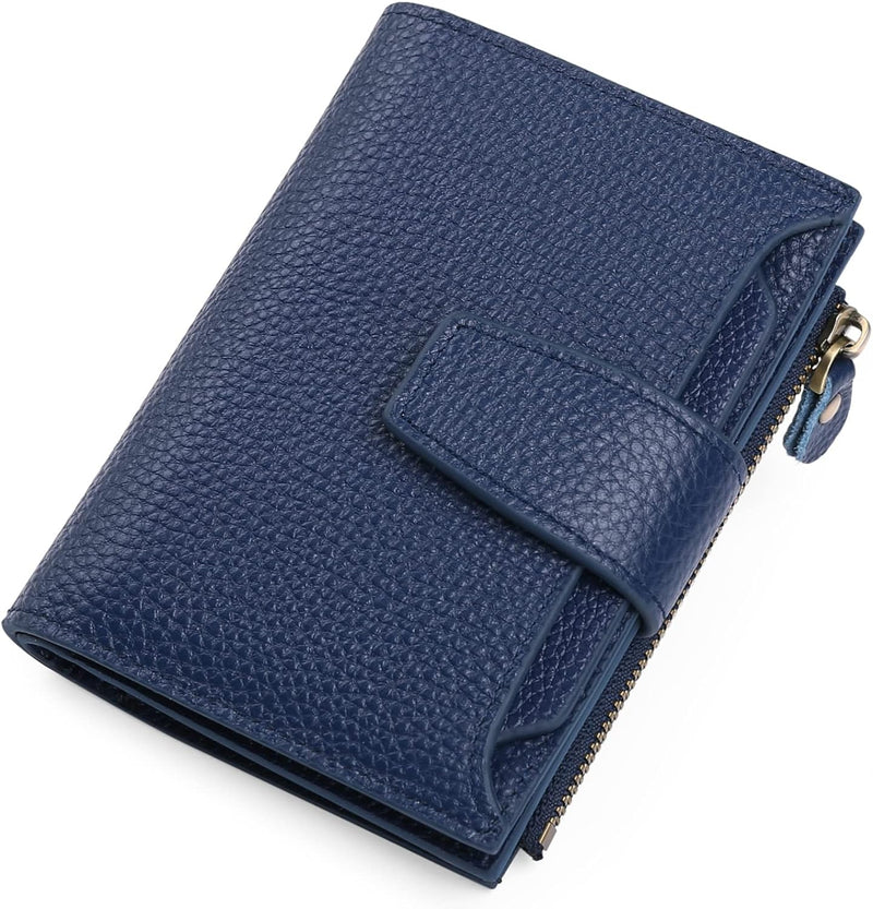 Leather Wallet with Card Slots, ID Windows and a Zipper Pocket
