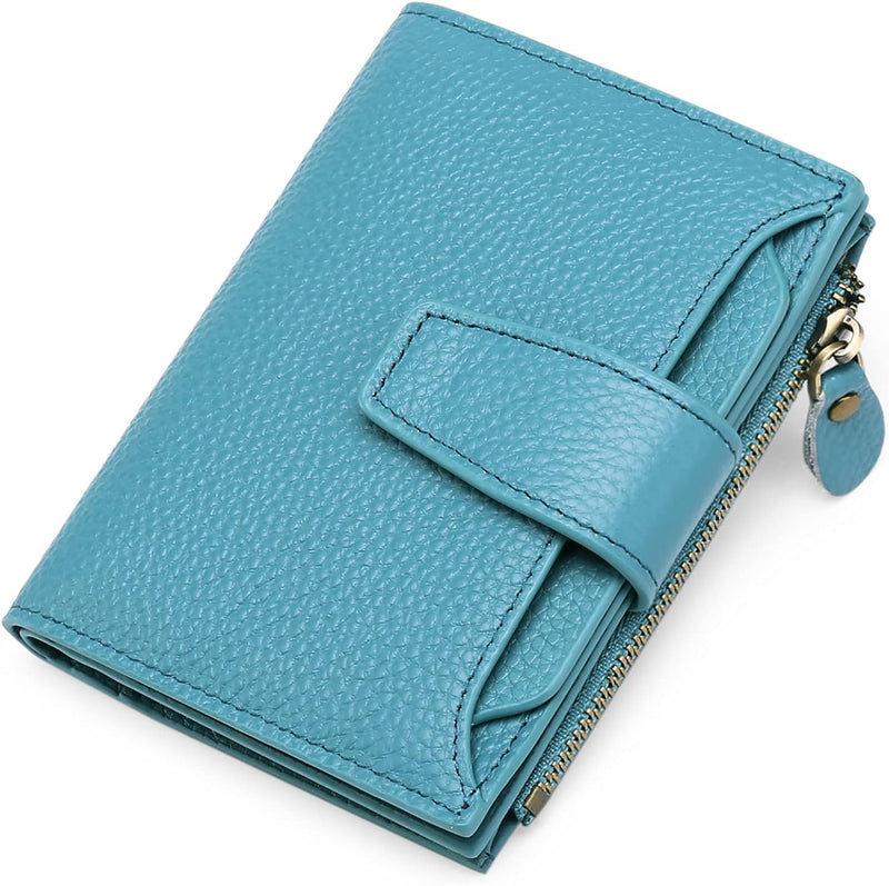 Leather Wallet with Card Slots, ID Windows and a Zipper Pocket
