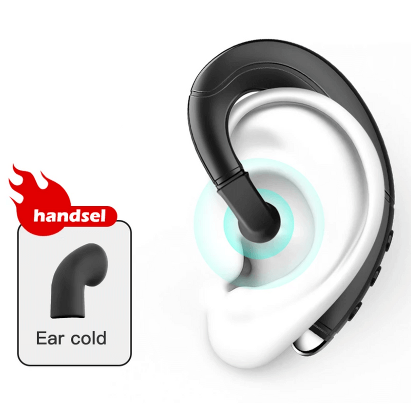 Open-Ear Bluetooth Earpiece with an Ear Hook and Rechargeable Battery