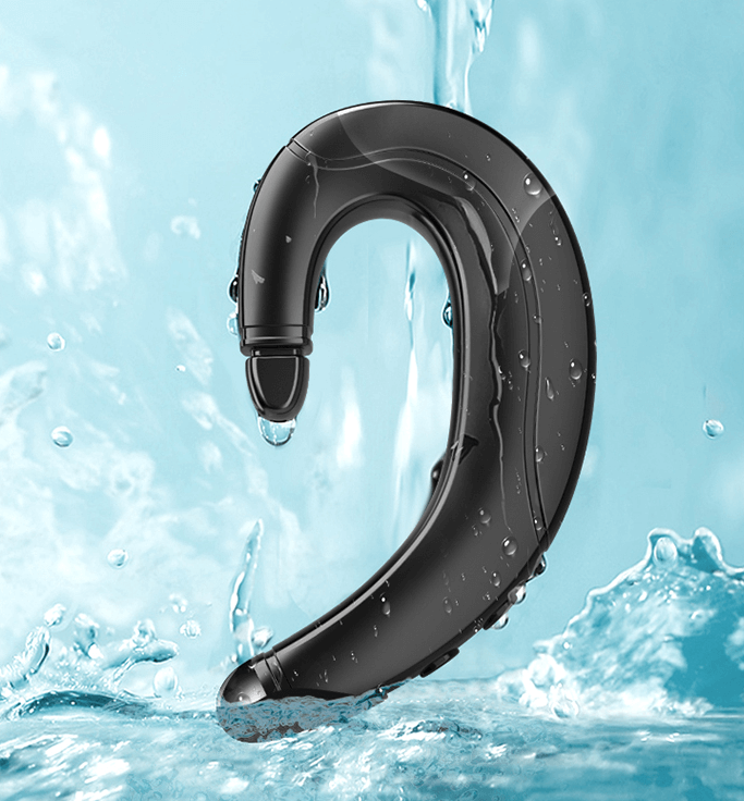 Open-Ear Bluetooth Earpiece with an Ear Hook and Rechargeable Battery