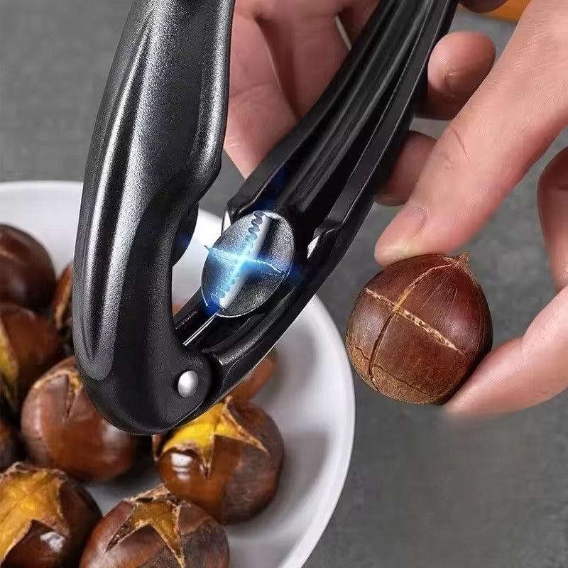 Chestnut Cutter with Stainless Steel Blades and Textured Hand Grip