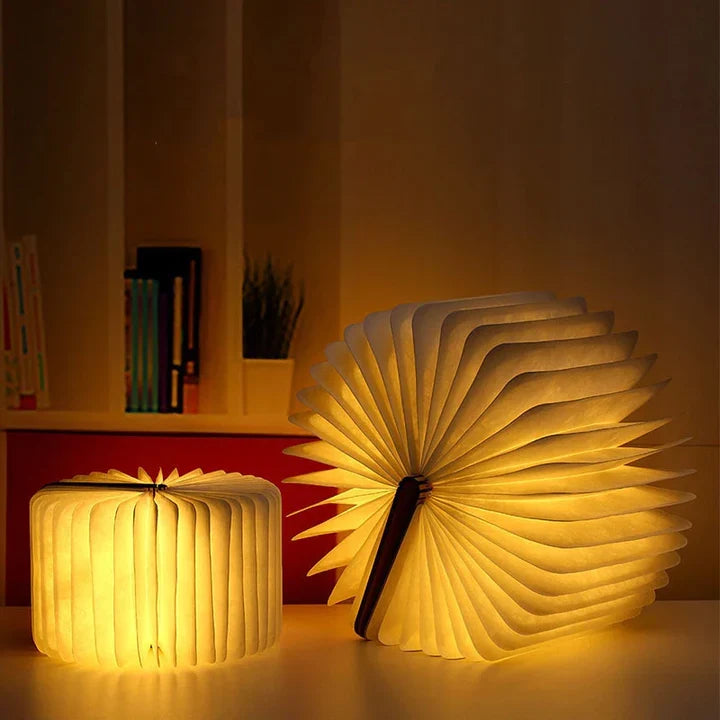 Foldable Book-Shaped LED Lamp with Rechargeable Battery