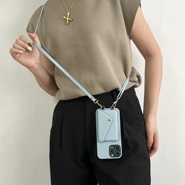 Phone Case with Shoulder Strap and Card Holder for Daily Use