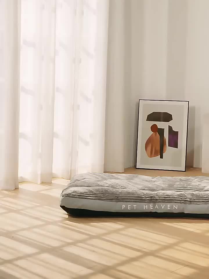 Comfortable Dog Bed for Dogs with Ribbed Sleeping Surface and Non-Slip Bottom