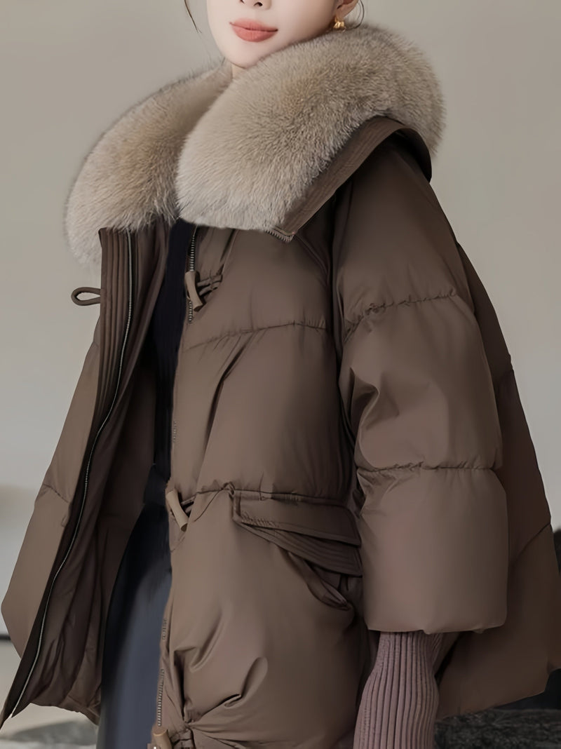 Ladies' bomber jacket with removable collar – Warm and elegant