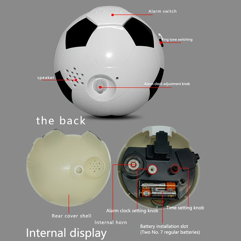 Creative Football-Shaped Alarm Clock – With Music and Unique Design for Young and Old
