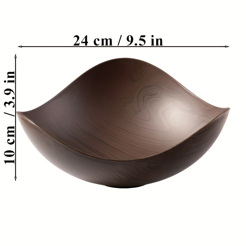 Large Fruit Bowl with Wood Look – Decorative and Practical for Table Use
