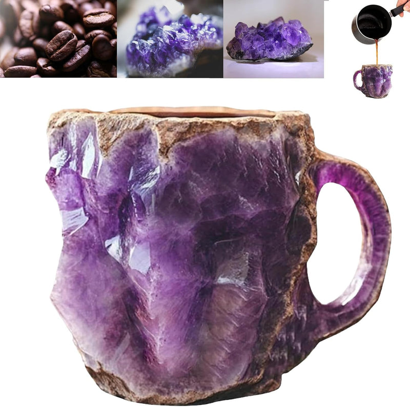 Gemstone Inspired Crystal Mug with Sculptural Finish