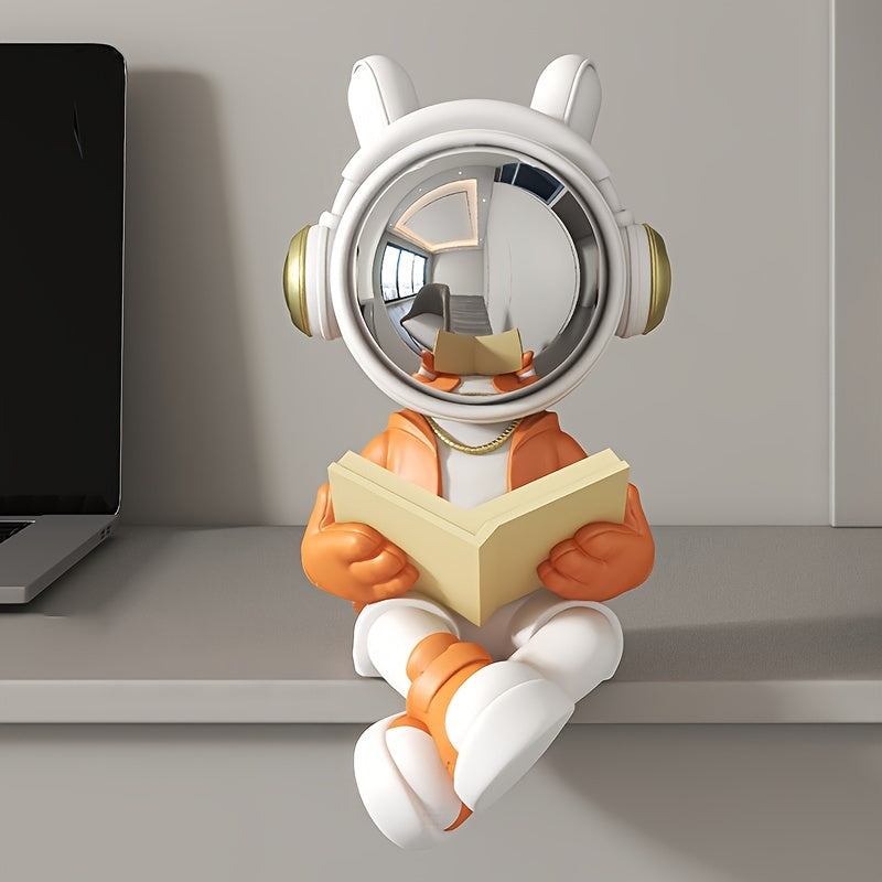Decorative Astronaut Figurine Bookend for Living Room and Office Interior