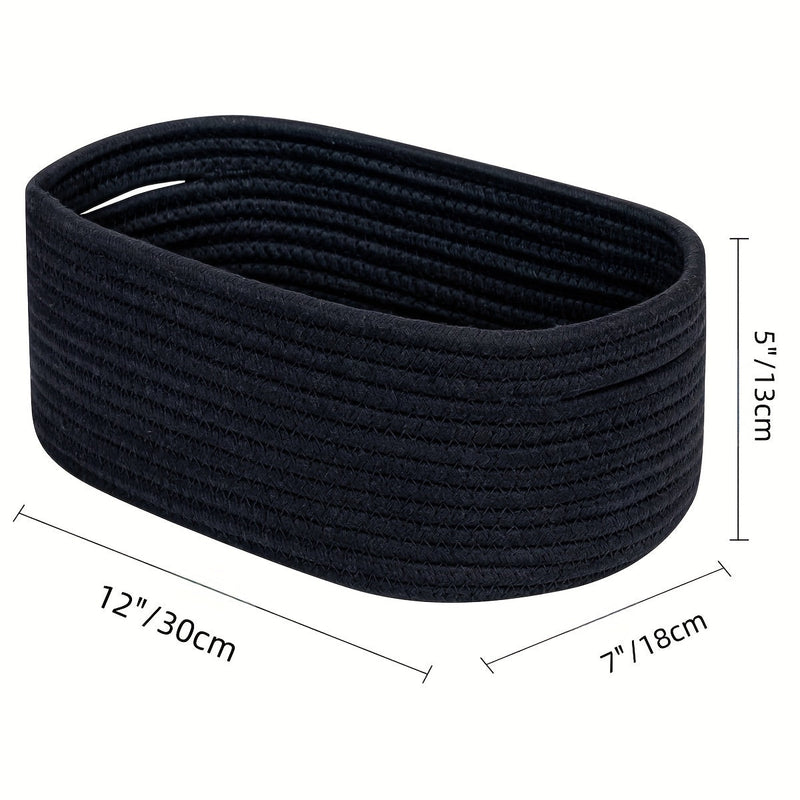 Modern Woven Storage Basket for Wardrobe and Desk – Compact and Stylish Design