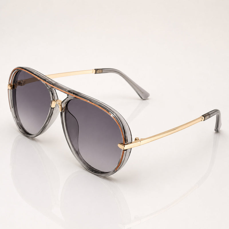 Women's Oversized Aviator UV400 Sunglasses with Gradient Lenses