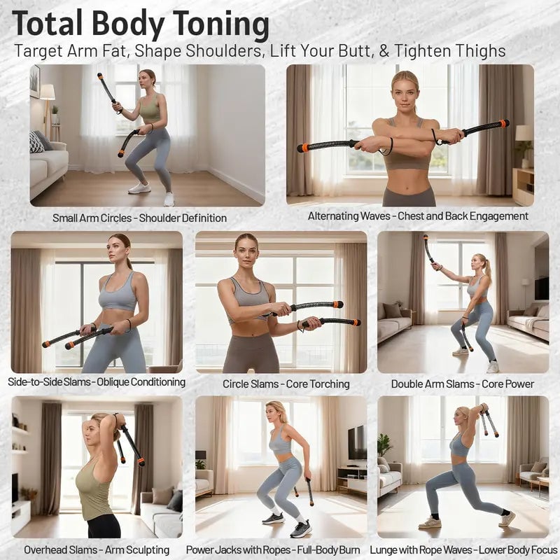 Adjustable Ropeless Battle Rope Trainer