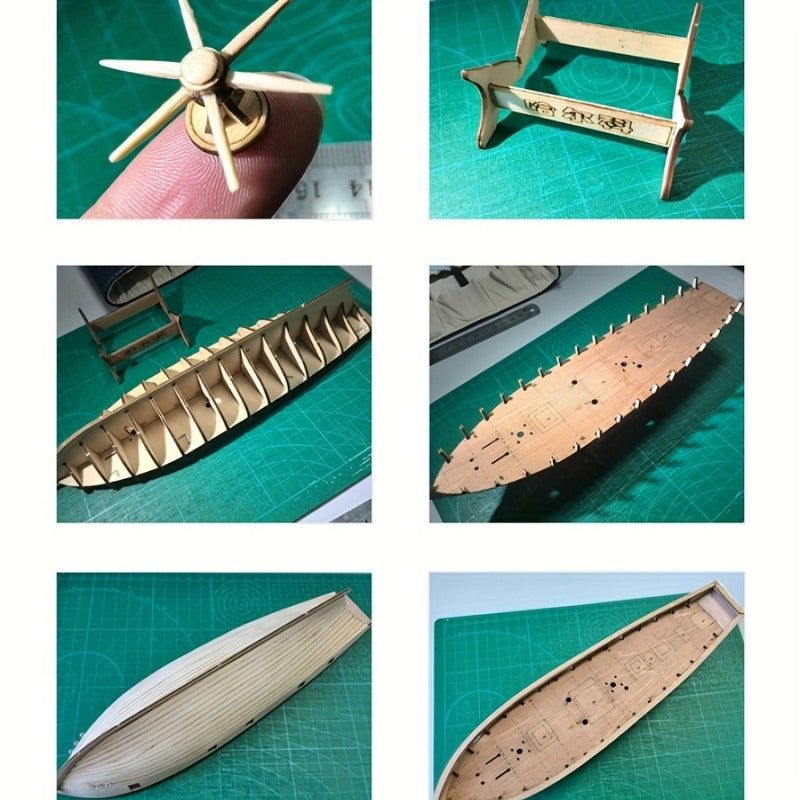 Wooden Sailing Ship Model Kit for Detailed 3D Puzzle Assembly and Display