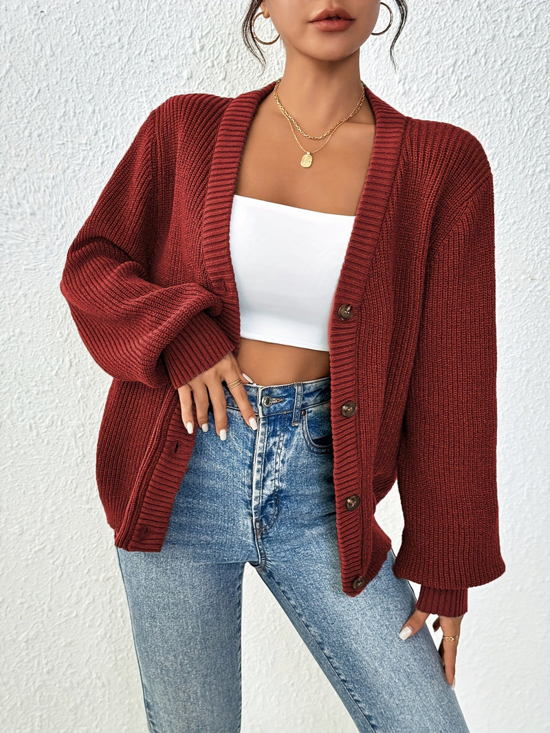 Autonomous Solid Knit Cardigan – Stylish and Warm for Spring and Autumn