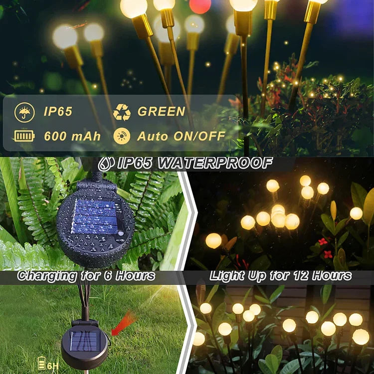 Solar Swaying Firefly Garden Lights