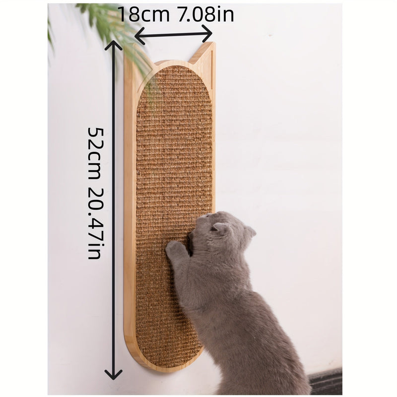 Wooden Wall Scratching Board for Cats – Natural, Playful and Space-Saving Design