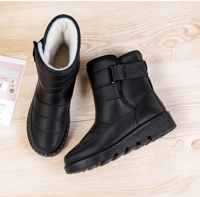 Waterproof Ladies Snow Boots with Non-Slip Sole – Warm Winter Boots for Ice and Snow