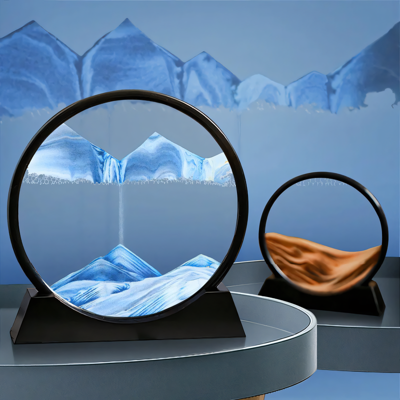 Circular Flowing Sand Landscape Decorative Art