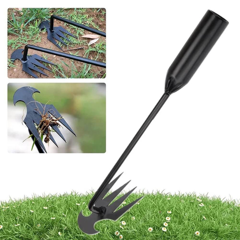 Four-Claw Manganese Steel Weeding Tool for Garden Beds and Soil Care