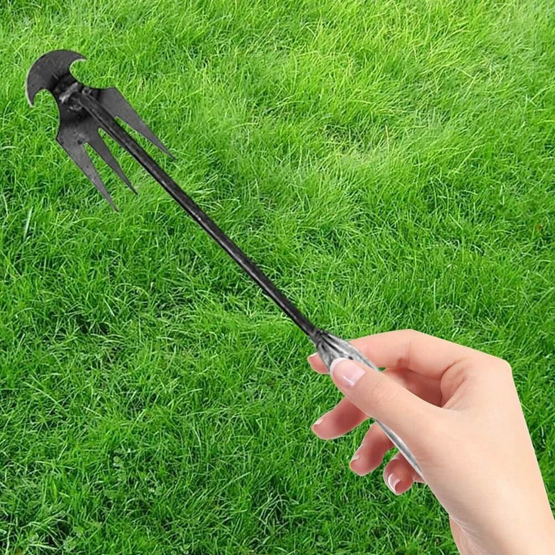 Four-Claw Manganese Steel Weeding Tool for Garden Beds and Soil Care