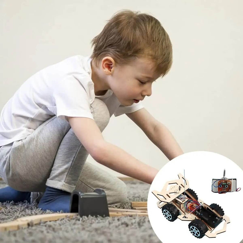 DIY Wooden Remote Control Car Building Kit for Kids