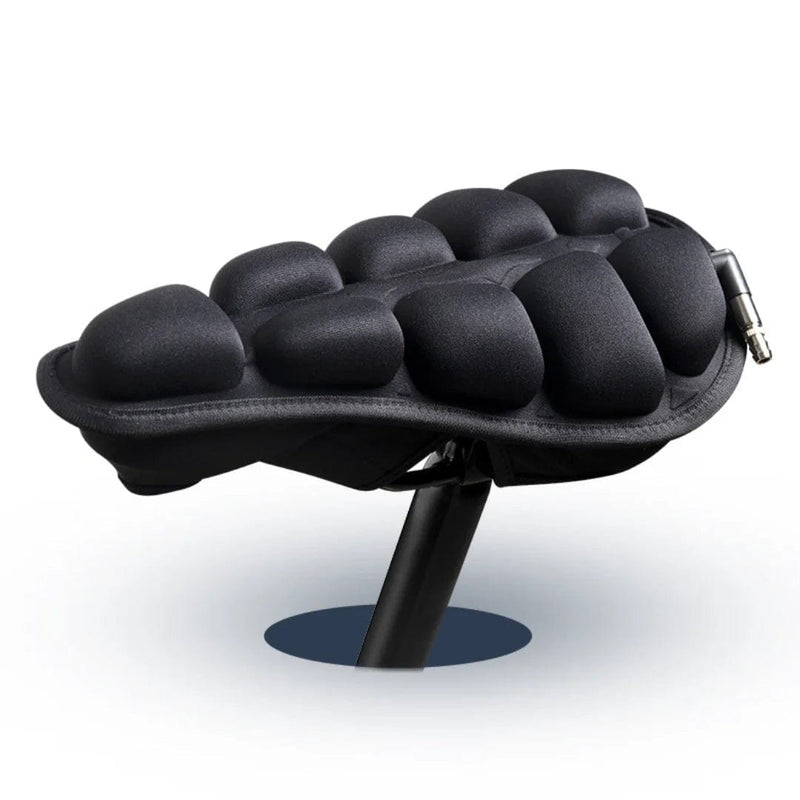 Inflatable Bike Seat Cover with Air Cells and an External Valve