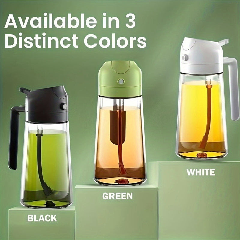 2-in-1 Oil Dispenser and Spray Bottle - Precise Oil Control for Kitchen and BBQ