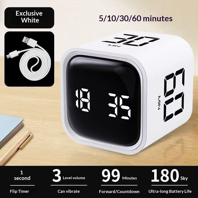 Gravity-Sensing Digital Cube Timer with LED Display