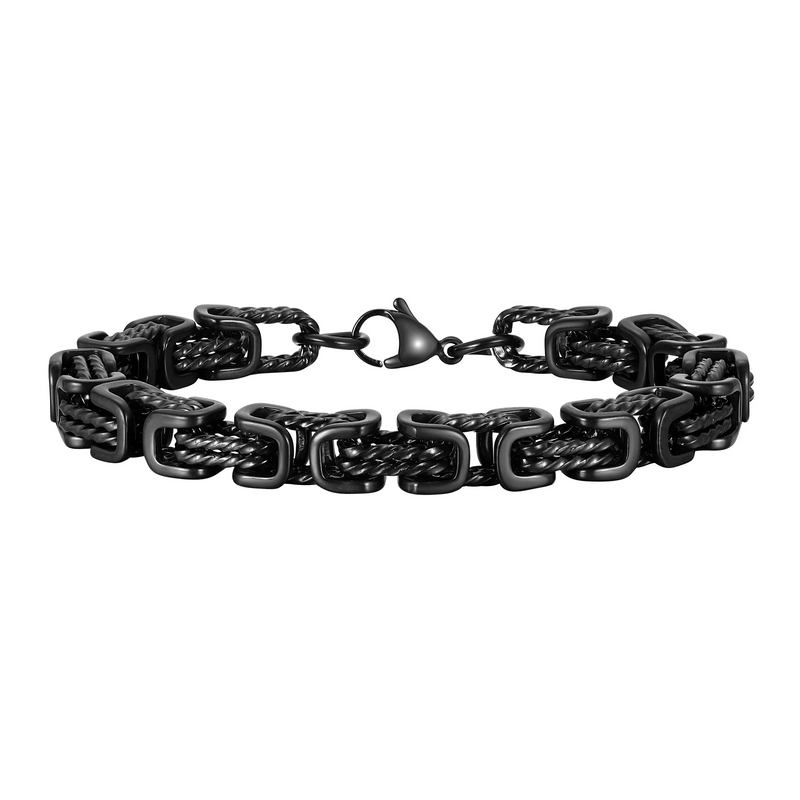 Men's Stainless Steel Bracelet – Woven Links and Scratch-Resistant Finish