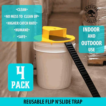 Humane Automatic Mouse Trap with Bucket Lid