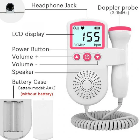 Portable Fetal Doppler with LCD Display – Clear and Reliable