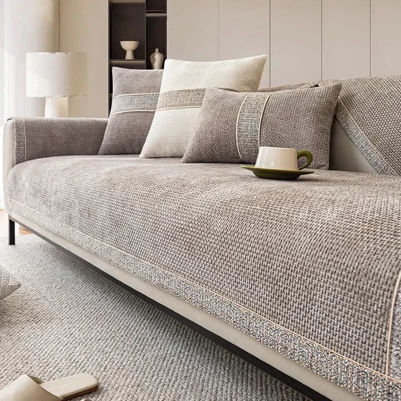 Housse de canapé LEINENLUX – Antidérapante et élégante pour chaque salon
