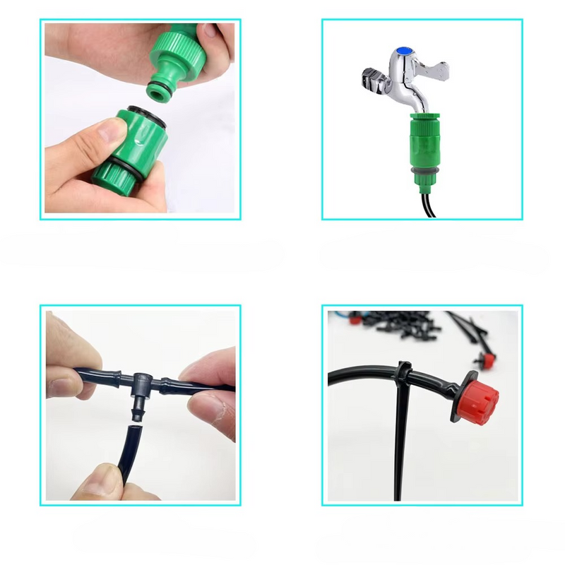 Automatic Drip Irrigation System with Timer for Garden Plants